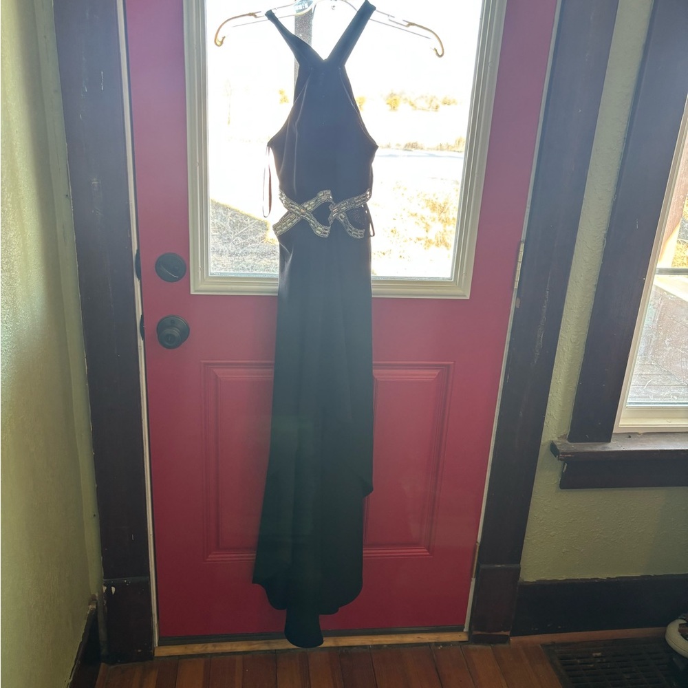 Speechless Elegant Black Dress with Metallic Details